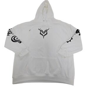 One Piece Trafalgar Law Anime Graphic Hoodie White Heart Pirates Mens 2XL NWOT